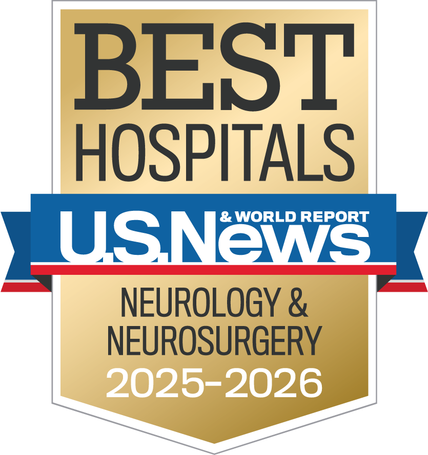 2025-26 US News and World Report Best Hospitals Survey Neurology & Neurosurgery Badge